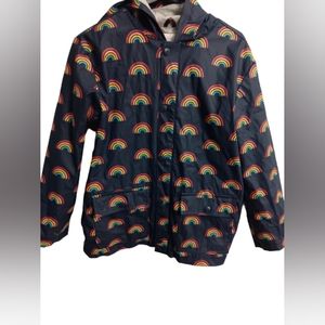 Gymboree rainbow  girls rain jacket xl 14
